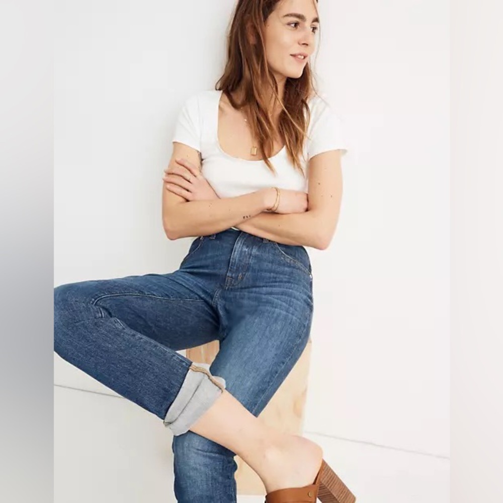 Madewell The High Rise Slim Boyfriend Jeans 26 - Picture 11 of 11
